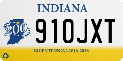 IN license plate 910JXT