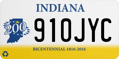 IN license plate 910JYC