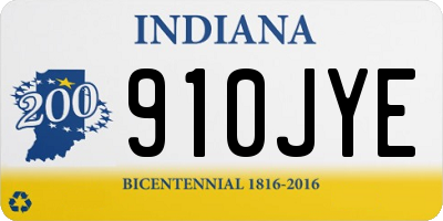 IN license plate 910JYE
