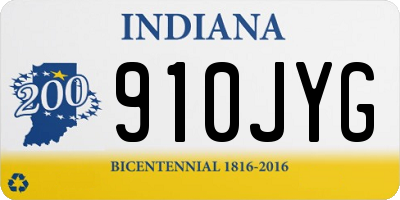 IN license plate 910JYG