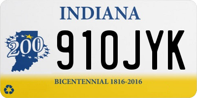 IN license plate 910JYK