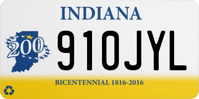 IN license plate 910JYL