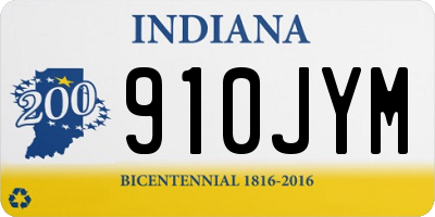 IN license plate 910JYM
