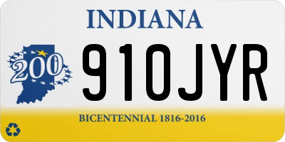 IN license plate 910JYR