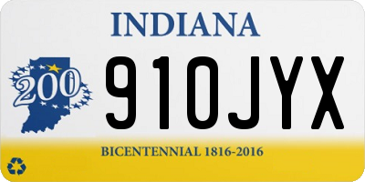 IN license plate 910JYX