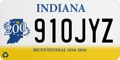 IN license plate 910JYZ