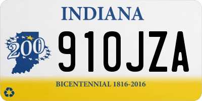 IN license plate 910JZA