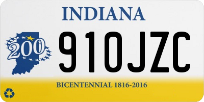IN license plate 910JZC