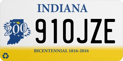IN license plate 910JZE