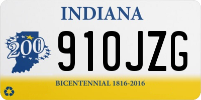 IN license plate 910JZG