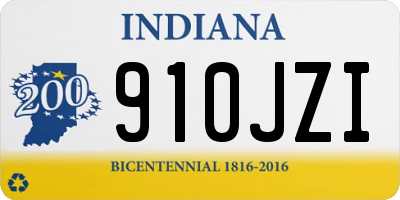 IN license plate 910JZI