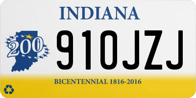 IN license plate 910JZJ