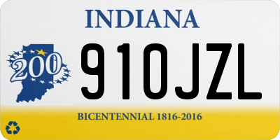 IN license plate 910JZL