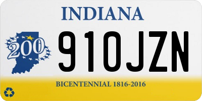 IN license plate 910JZN