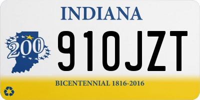 IN license plate 910JZT