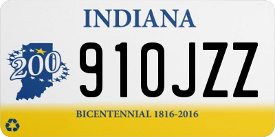 IN license plate 910JZZ