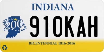 IN license plate 910KAH