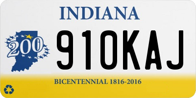 IN license plate 910KAJ