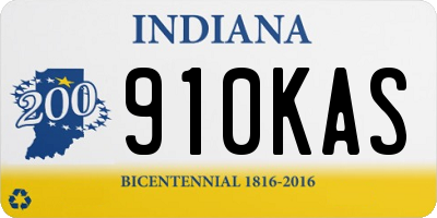IN license plate 910KAS
