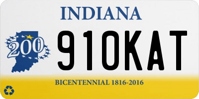 IN license plate 910KAT