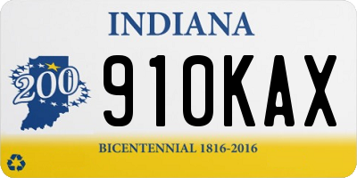 IN license plate 910KAX