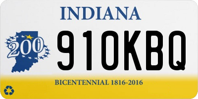 IN license plate 910KBQ