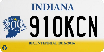 IN license plate 910KCN