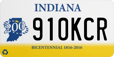IN license plate 910KCR