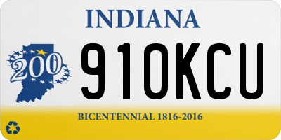 IN license plate 910KCU