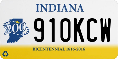 IN license plate 910KCW