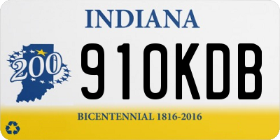 IN license plate 910KDB