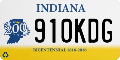 IN license plate 910KDG