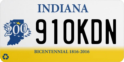 IN license plate 910KDN