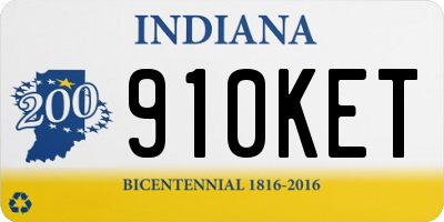 IN license plate 910KET
