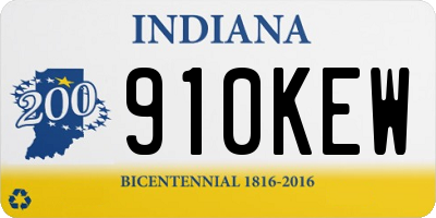 IN license plate 910KEW