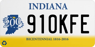 IN license plate 910KFE