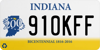 IN license plate 910KFF