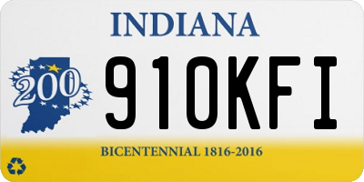 IN license plate 910KFI
