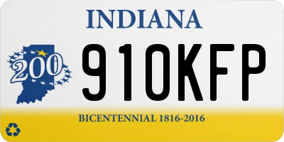 IN license plate 910KFP