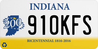 IN license plate 910KFS
