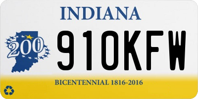 IN license plate 910KFW