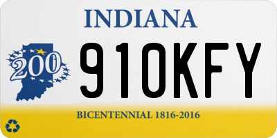 IN license plate 910KFY