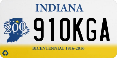 IN license plate 910KGA