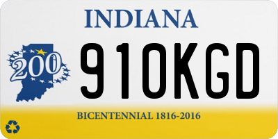 IN license plate 910KGD