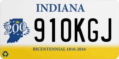IN license plate 910KGJ