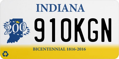 IN license plate 910KGN