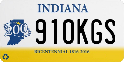 IN license plate 910KGS