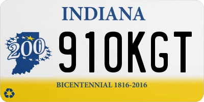 IN license plate 910KGT