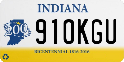 IN license plate 910KGU
