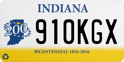 IN license plate 910KGX